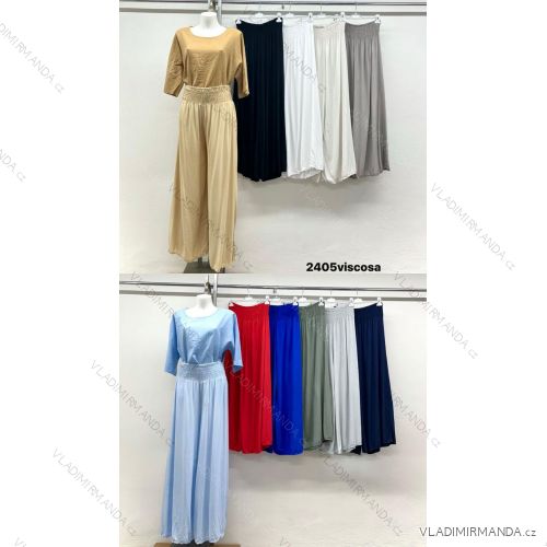 Kalhoty dlouhé letní dámské nadrozměr (42/44/46 ONE SIZE) IMPSM252405
