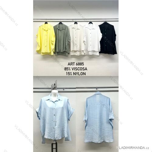 Košile klasik krátký rukáv dámská nadrozměr (42/44/46 ONE SIZE) IMPSM256885
