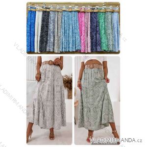 Sukně dlouhá letní s páskem dámská (S/M/L ONE SIZE) ITALSKÁ MÓDA IMWBL25769