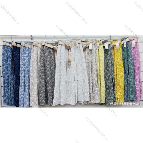 Sukně dlouhá s páskem dámská (S/M/L ONE SIZE) ITALSKÁ MÓDA IMWCP25817