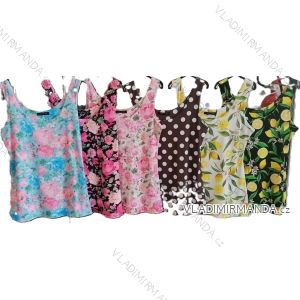 Tílko letní květované, puntík a citronky lemon dámské nadrozměr (XL/2XL ONE SIZE) ITALSKÁ MÓDA IMM25M0711XL