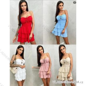 Šaty krátké elegantní carmen přes prsa dámské (XS/S/M ONE SIZE) ITALSKÁ MÓDA IMM25M33670