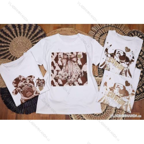 Tričko crowprint krátky rukáv dámske (S/M/L ONE SIZE) TALIANSKA MÓDA IMM25M299D