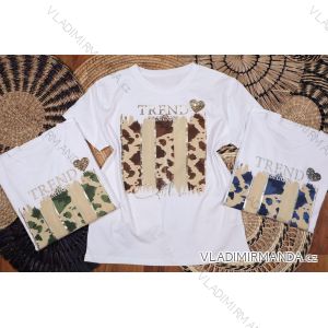 Tričko crowprint krátký rukáv dámské (S/M/L ONE SIZE) ITALSKÁ MÓDA IMM25M299E