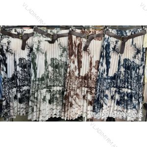 Sukně dlouhá cowprint s páskem dámská (S/M/L ONE SIZE) ITALSKÁ MÓDA IMM25M4304