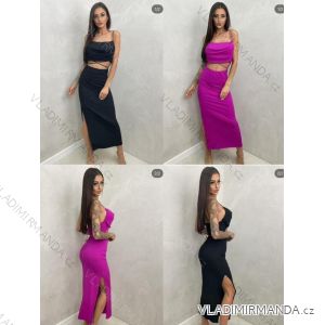 Souprava elegantní top na ramínka a sukně dlouhá dámské (XS/S/M ONE SIZE) ITALSKÁ MÓDA IMM25M34281