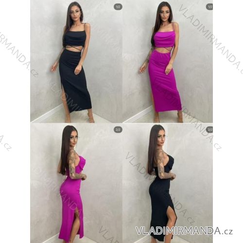 Souprava elegantní top na ramínka a sukně dlouhá dámské (XS/S/M ONE SIZE) ITALSKÁ MÓDA IMM25M34281