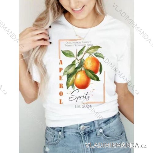 Tričko krátký rukáv dámské (XS/S/M ONE SIZE) ITALSKÁ MÓDA IMM25M2415F