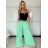 Kalhoty elegantní s páskem dámské ISABELA (S/M/L ONE SIZE) ITALSKÁ MÓDA IMD25006/DU -   béžová -   S/M/L