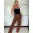 Kalhoty dlouhé dámské (S/M ONE SIZE) ITALSKÁ MÓDA IMPVN25428/DU -   tmavě modrá -   S/M