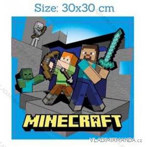 Ručník na obličej minecraft dětský chlapecký bavlněný (30*30 cm) SETINO MNC24-4056