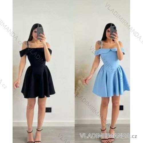 Šaty krátké letní na ramínka dámské (XS/S/M ONE SIZE) ITALSKÁ MÓDA IMM25M40845