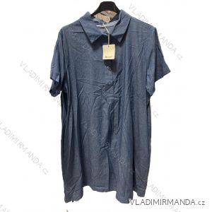 Košile klasik krátký rukáv dámská nadrozměr (42/44/46 ONE SIZE) ITALSKÁ MÓDA IMM25M18110
