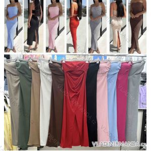 Šaty dlouhé carmen přes prsa letní dámské (XS/S/M ONE SIZE) ITALSKÁ MÓDA IMWB25853