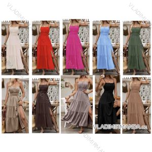 Šaty dlhé letné na ramienka dámske (S/M/L ONE SIZE) TALIANSKA MÓDA IMWB25865