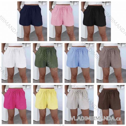 Kraťasy mušelín dámské (S/M/L ONE SIZE) ITALSKÁ MÓDA IMWB25874