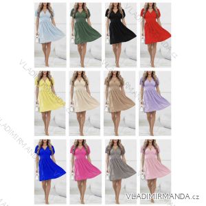 Šaty krátké letní krátký rukáv dámské (XS/S/M ONE SIZE) ITALSKÁ MÓDA IMWB25883