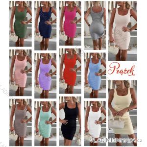 Šaty krátké letní řádek na ramínka dámské (XS/S/M ONE SIZE) ITALSKÁ MÓDA IMWB25887