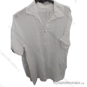 Košile klasik 3/4 dlouhý rukáv dámská nadrozměr (42/44/46 ONE SIZE) ITALSKÁ MÓDA IM725016