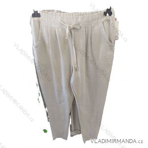 Kalhoty dlouhé letní dámské (S/M/L ONE SIZE) ITALSKÁ MÓDA IM725022