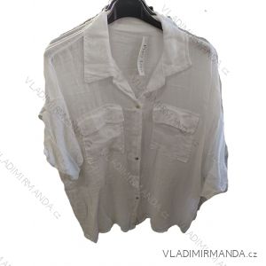 Košile klasik 3/4 dlouhý rukáv dámská nadrozměr (42/44/46 ONE SIZE) ITALSKÁ MÓDA IM725025