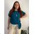Tunic with pendant short sleeve women's oversized (54/56/58 ONE SIZE) ITALIAN FASHION IM425031