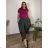 Women's Wide Summer Elastic Pants (56/58) ITALIAN FASHION IMSM24020 50/52 šedá tmavá