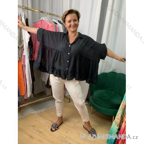 Women's Long Sleeve Shirt Dress (S/M ONE SIZE) ITALIAN FASHION IMWD232607