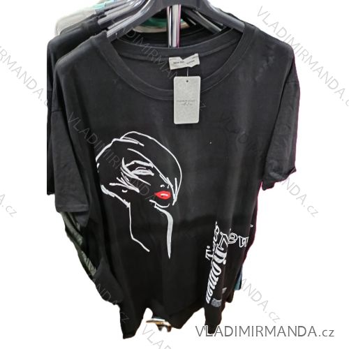 Tunika krátký rukáv dámská nadrozměr (42/44/46 ONE SIZE) ITALSKÁ MÓDA IMSM25047