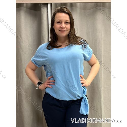 Tričko/tunika krátký rukáv dámská (42/44/46 ONE SIZE) ITALSKá MóDA IMC24062