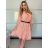 Short Sleeve Shirt Dress women (uni L-2XL) ITALIAN MODA IMS20002 -   žlutá -   S / M / L
