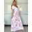 Šaty letní krátký rukáv dámské FIORE (S/M/L ONE SIZE) ITALSKÁ MÓDA IMSM25019