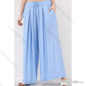 Kalhoty letní dlouhé dámská (S/M ONE SIZE) ITALSKÁ MÓDA IMPDY222XFH0375