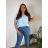 Women's short sleeve tunic, oversized (52/54/56 ONE SIZE) ITALIAN FASHION IMC25249