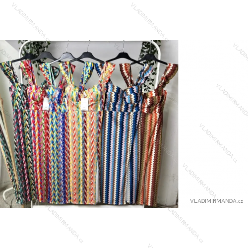 Šaty letní puntík, leopardí a citronky lemon na ramínka dámské (S/M/L ONE SIZE) ITALSKÁ MÓDA IMPLP2510990105