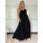 Langes Chiffon-Kurzarmkleid für Damen (S/M ONE SIZE) ITALIAN FASHION IMWGS231048