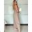 Langes Chiffon-Kurzarmkleid für Damen (S/M ONE SIZE) ITALIAN FASHION IMWGS231048