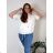 Women's Oversized Knitted Long Sleeve Sweater (S/M ONE SIZE) ITALIAN FASHION IMSN2416125