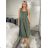 Women's Oversized Knitted Long Sleeve Sweater (S/M ONE SIZE) ITALIAN FASHION IMSN2416125 XS/S/M green khaki