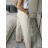 Elegante lange Hose mit Gürtel für Damen (S/M/L ONE SIZE) ITALIAN FASHION IMC25248 S / M / L beige