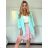 Šaty elegantní košilové dlouhý rukáv dámské (S/M ONE SIZE) ITALSKÁ MÓDA IMWY21734 -   white -   S / M