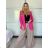 Women's long sleeve jacket (S/M ONE SIZE) ITALIAN FASHION IMPDY23MDUE991838 -   růžová světlá -   S / M