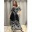 Women's long elegant icecool short sleeve dress (M/L, XL/2XL) AINUOSI ITALIAN FASHION IMB247011 -   blue -   XL/2XL