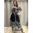 Women's long elegant icecool short sleeve dress (M/L, XL/2XL) AINUOSI ITALIAN FASHION IMB247011 -   black -   XL/2XL