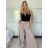 Nohavice elegantné s opaskom dámske (S/M/L ONE SIZE) TALIANSKA MóDA IMSM25GIZELE