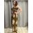 Long Jumpsuit with Pendant 3/4 Long Sleeve Women's Plus Size (50-58) ITALIAN FASHION IMWEC24016