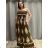 Long Jumpsuit with Pendant 3/4 Long Sleeve Women's Plus Size (50-58) ITALIAN FASHION IMWEC24016