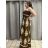 Long Jumpsuit with Pendant 3/4 Long Sleeve Women's Plus Size (50-58) ITALIAN FASHION IMWEC24016