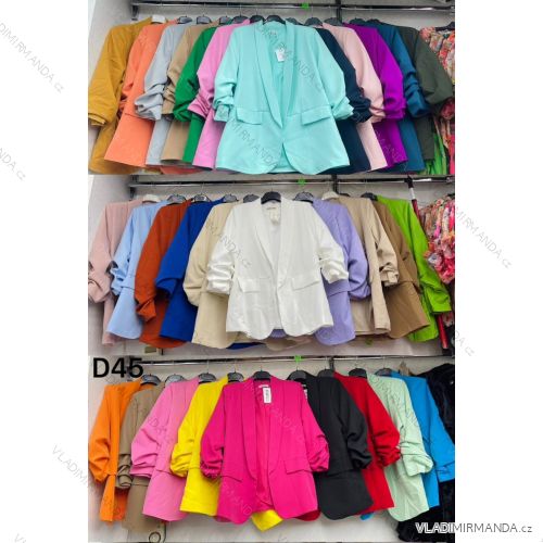 Sako elegantní dlouhý rukáv dámské (S/M/L ONE SIZE) ITALSKÁ MÓDA IMWDT251203