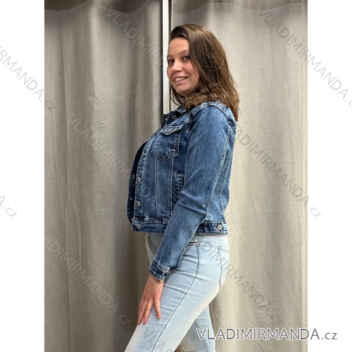 Übergroße Jeansjacke für Damen (XL-6XL) M.SARA MSR23AM2216-4 blau 2XL